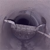 photo of the inside of a combined sewer