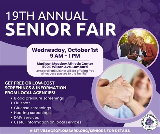 promotional graphic of Senior Fair event