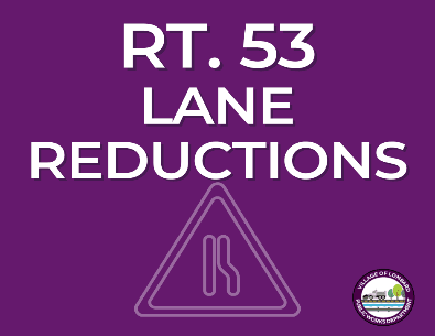 Lane Reductions Rt 53 -395