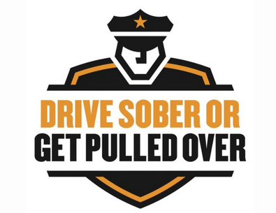 black and orange drive sober logo