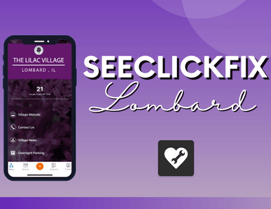 SeeClickFix graphic with phone and text