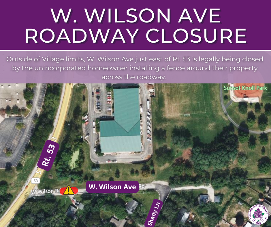 W Wilson Closure Aerial View Map