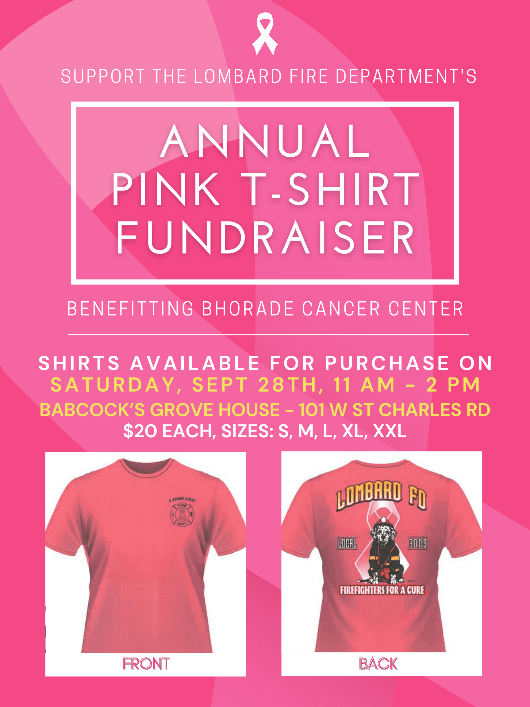 Promotional Flyer for Pink T Shirt Fundraiser 
